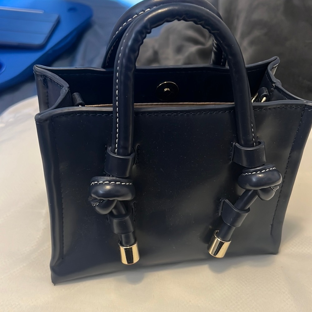 Zara Navy Mini Bag w/ Crossbody Strap